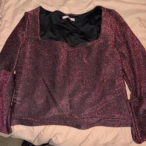 Sparkly Plum Long Sleeve Top